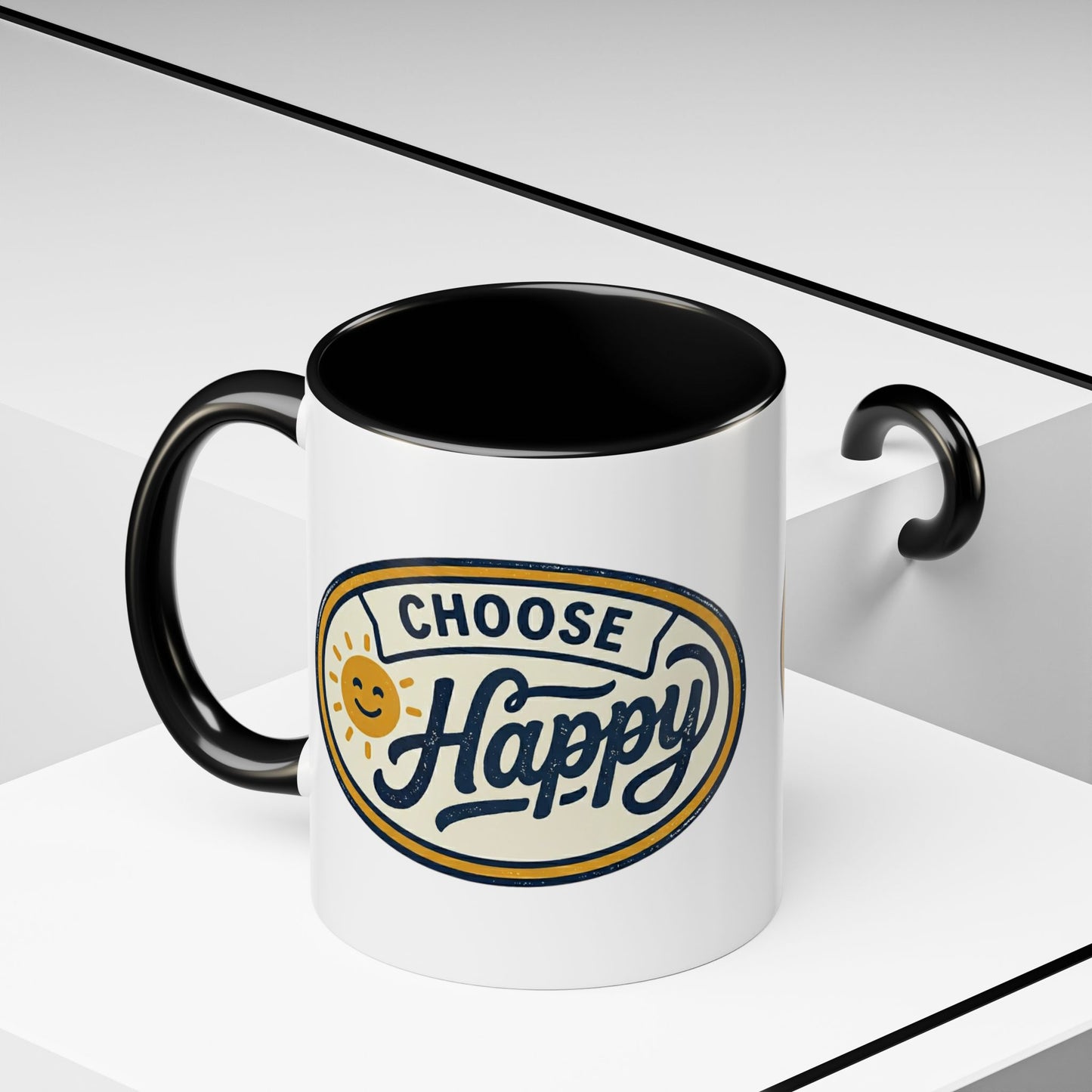 Choose Happy Coffee Mug — Inspirational Ceramic Accent Mug (11/15oz)