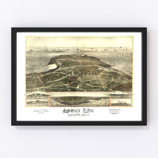 Vintage Map of Rockport, Massachusetts 1880