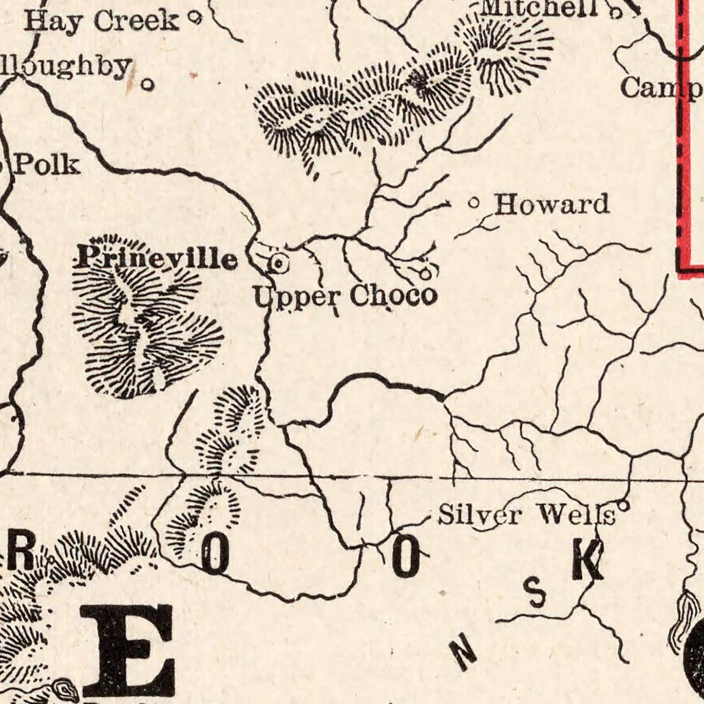 Vintage Map of Oregon 1893