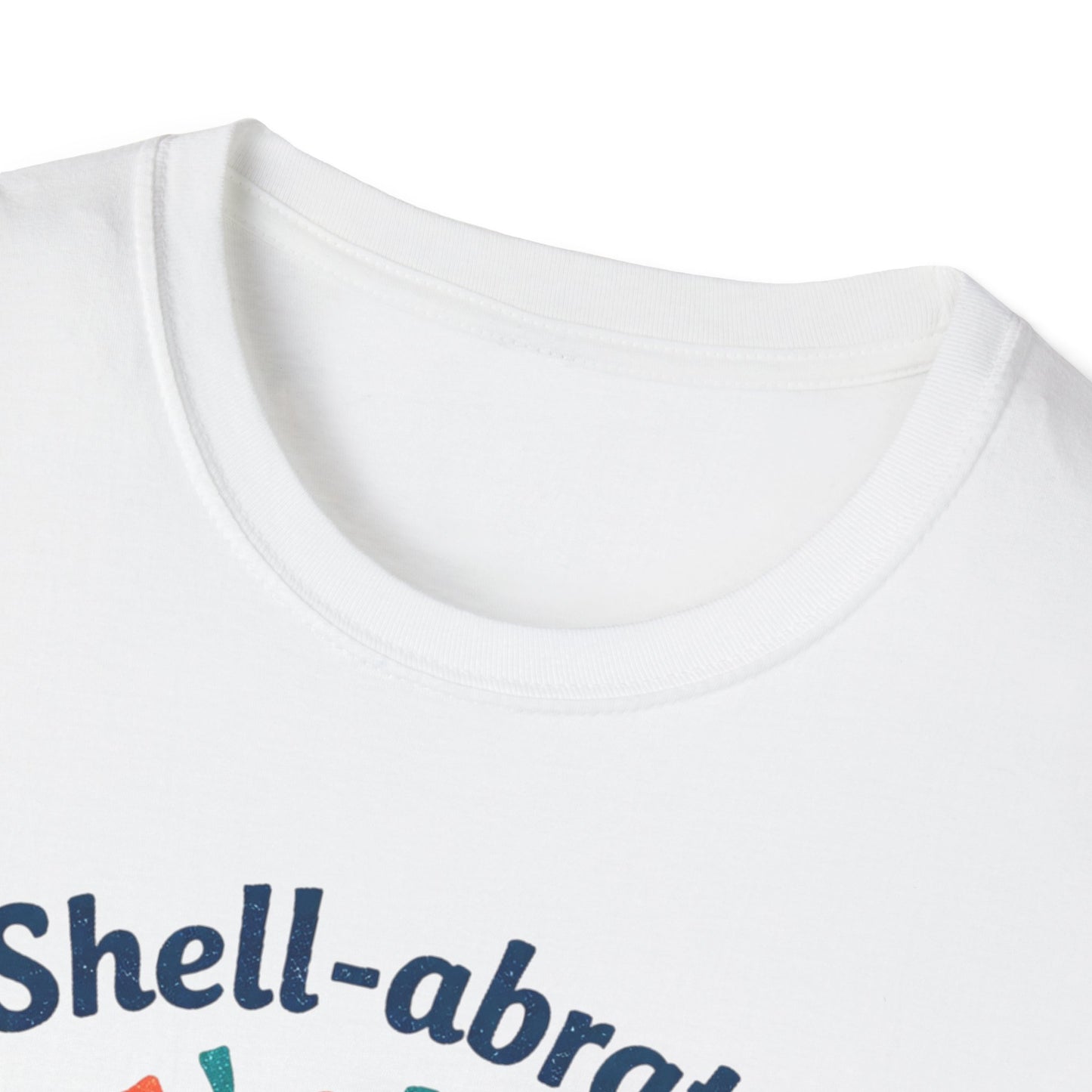 Shell-abrate Happy Seashell T-Shirt — "life's little moments" Cute Beach Graphic Tee
