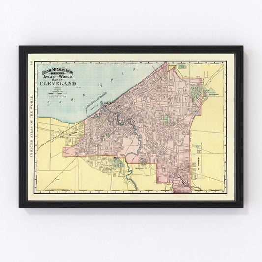 Vintage Map of Cleveland, Ohio 1897