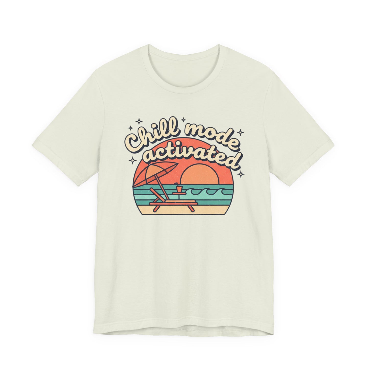 Chill Mode Activated tee | Beach sunset lounge