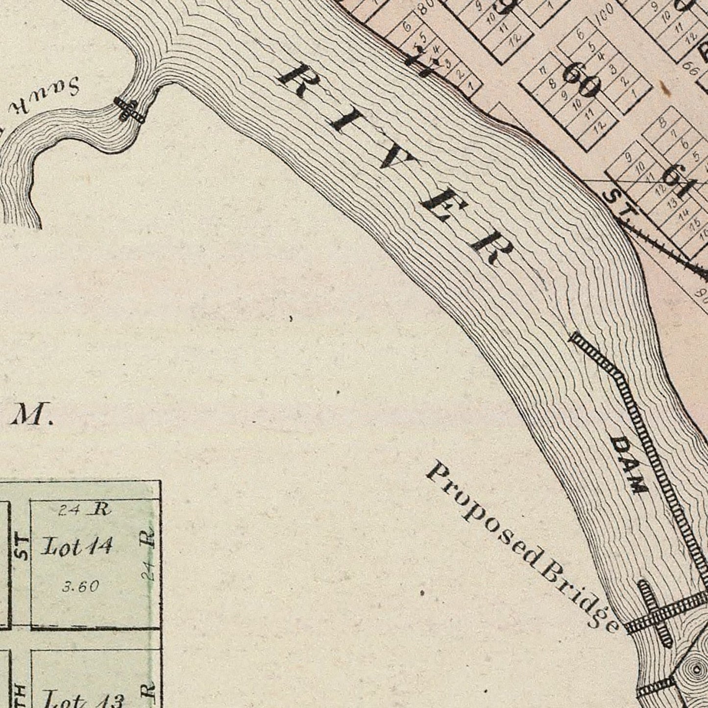 Vintage Map of Sauk Centre, Minnesota 1874