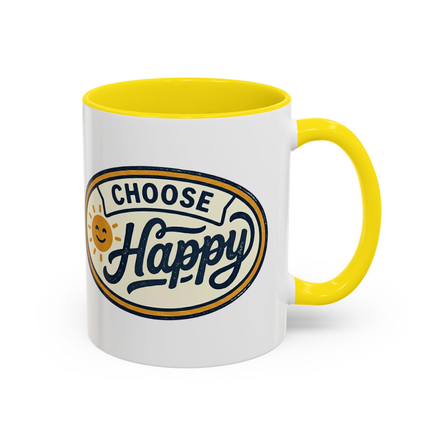Choose Happy Coffee Mug — Inspirational Ceramic Accent Mug (11/15oz)