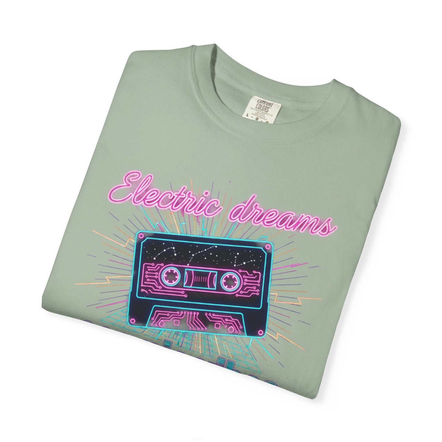 Electric Dreams cassette tape cosmic vibes T-shirt | retro 80s neon