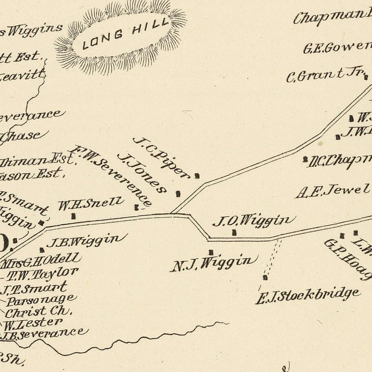 Vintage Map of Stratham, New Hampshire 1892