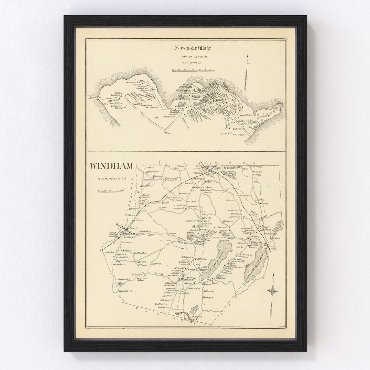 Vintage Map of New Castle, New Hampshire 1892