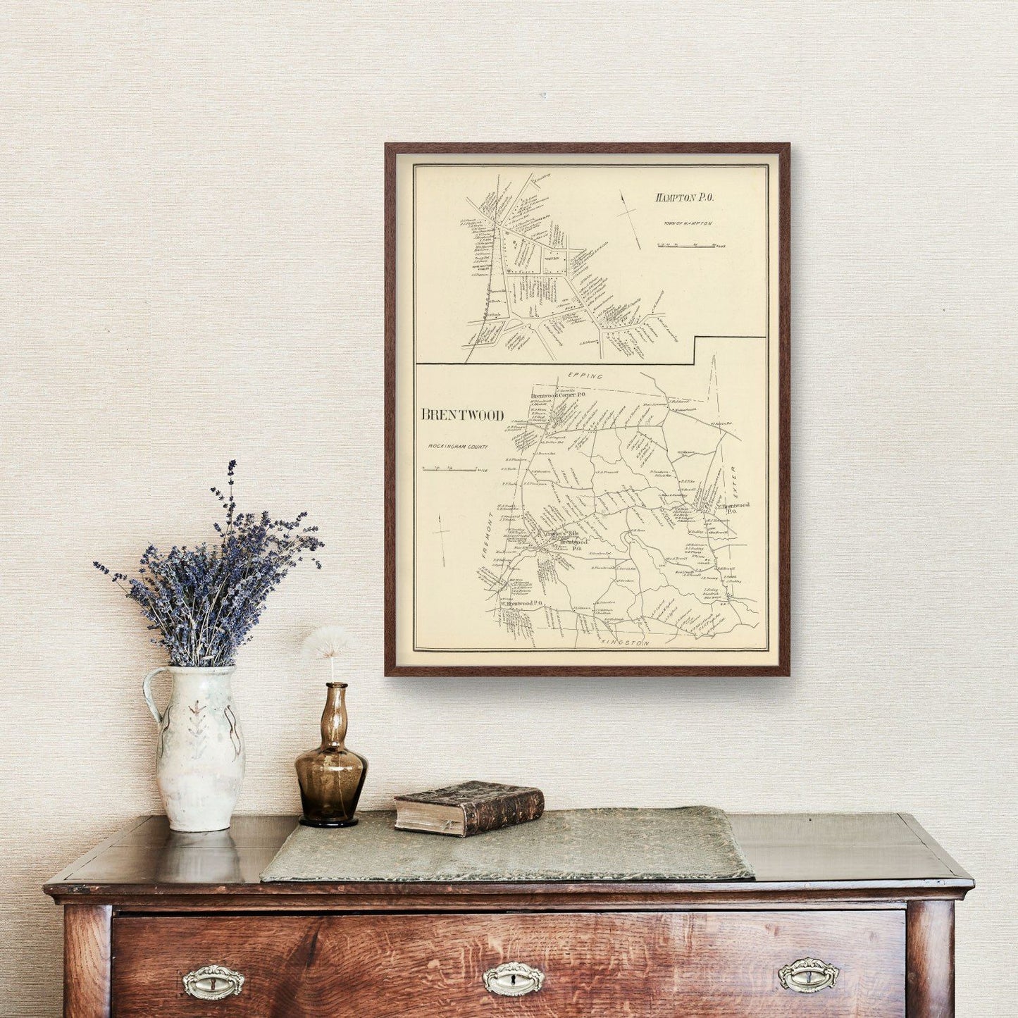 Vintage Map of Brentwood, New Hampshire 1892