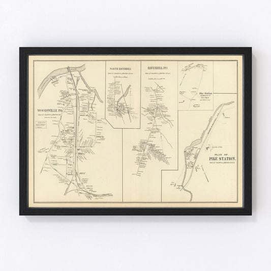 Vintage Map of Haverhill, New Hampshire 1892