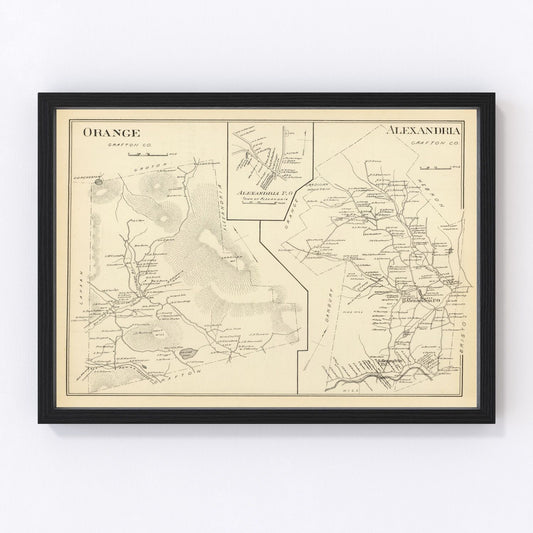 Vintage Map of Alexandria, New Hampshire 1892