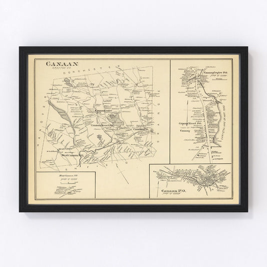 Vintage Map of Canaan, New Hampshire 1892