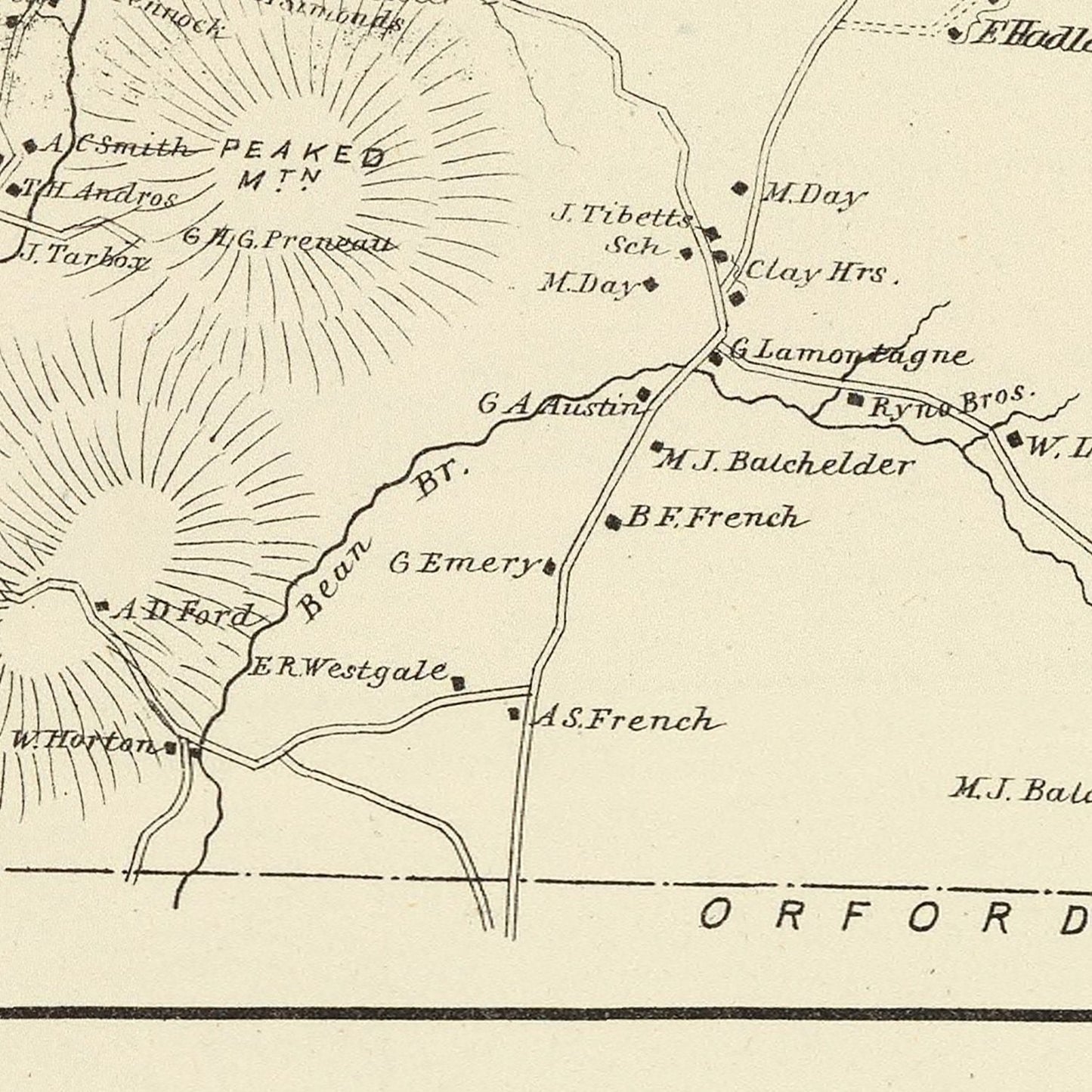 Vintage Map of Piermont, New Hampshire 1892