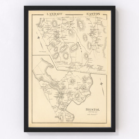Vintage Map of Easton, New Hampshire 1892