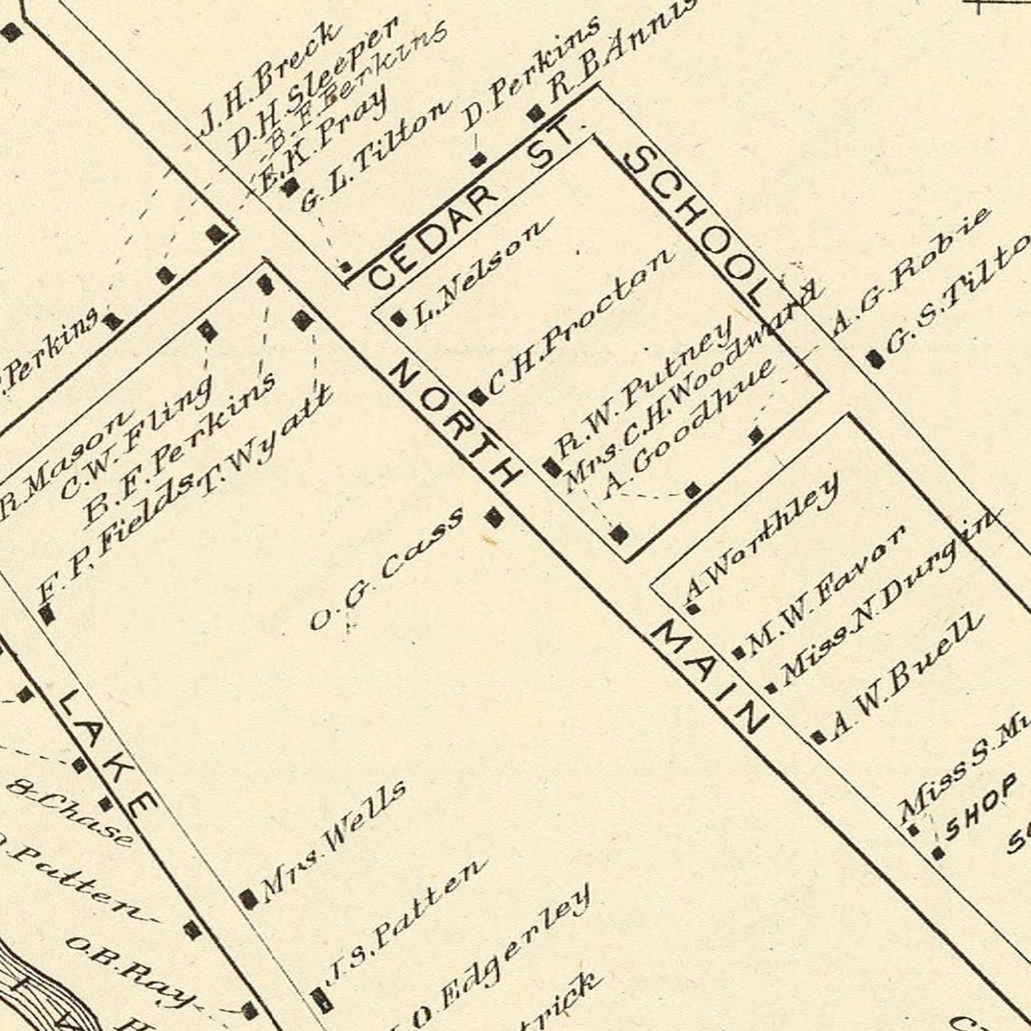 Vintage Map of Bristol, New Hampshire 1892