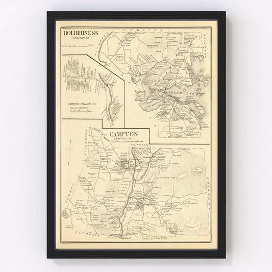 Vintage Map of Campton, New Hampshire 1892
