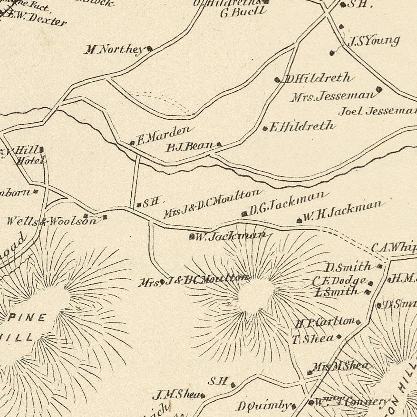 Vintage Map of Lisbon, New Hampshire 1892