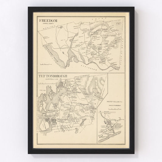 Vintage Map of Freedom, New Hampshire 1892