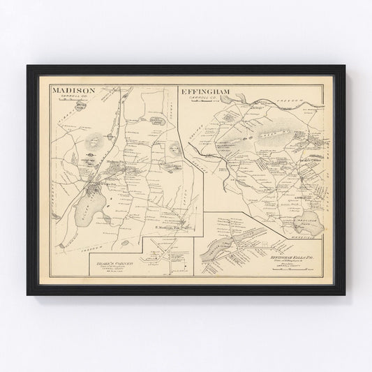Vintage Map of Effingham, New Hampshire 1892