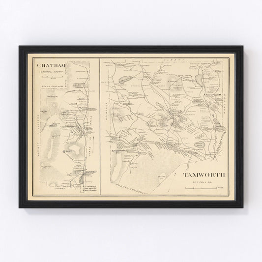 Vintage Map of Chatham, New Hampshire 1892