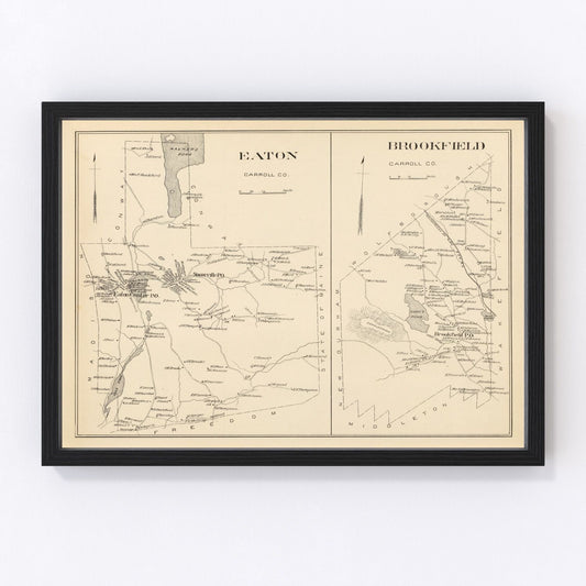 Vintage Map of Brookfield, New Hampshire 1892