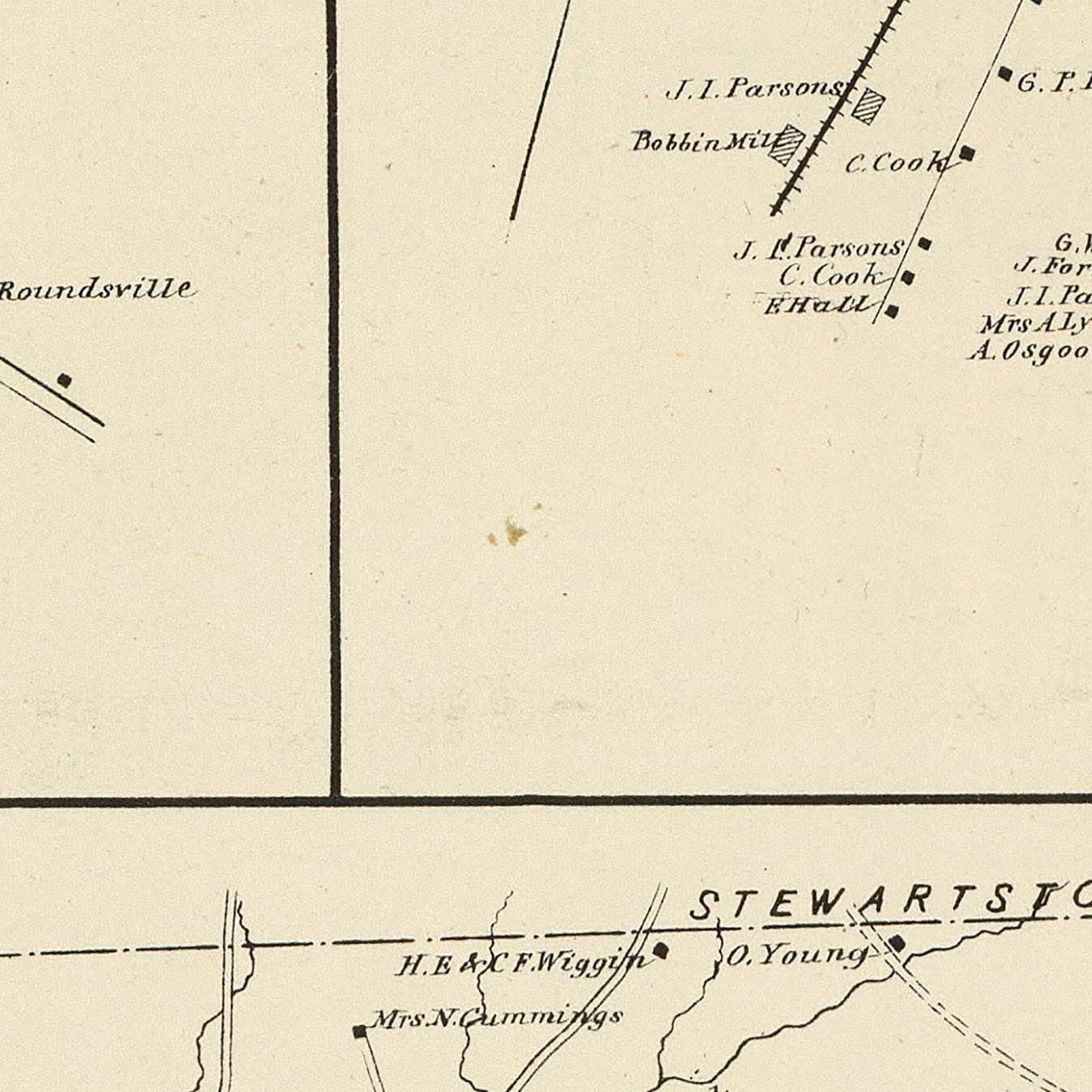 Vintage Map of Colebrook, New Hampshire 1892