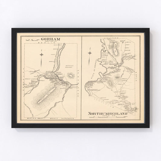 Vintage Map of Gorham, New Hampshire 1892