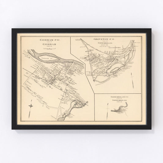 Vintage Map of Gorham, New Hampshire 1892