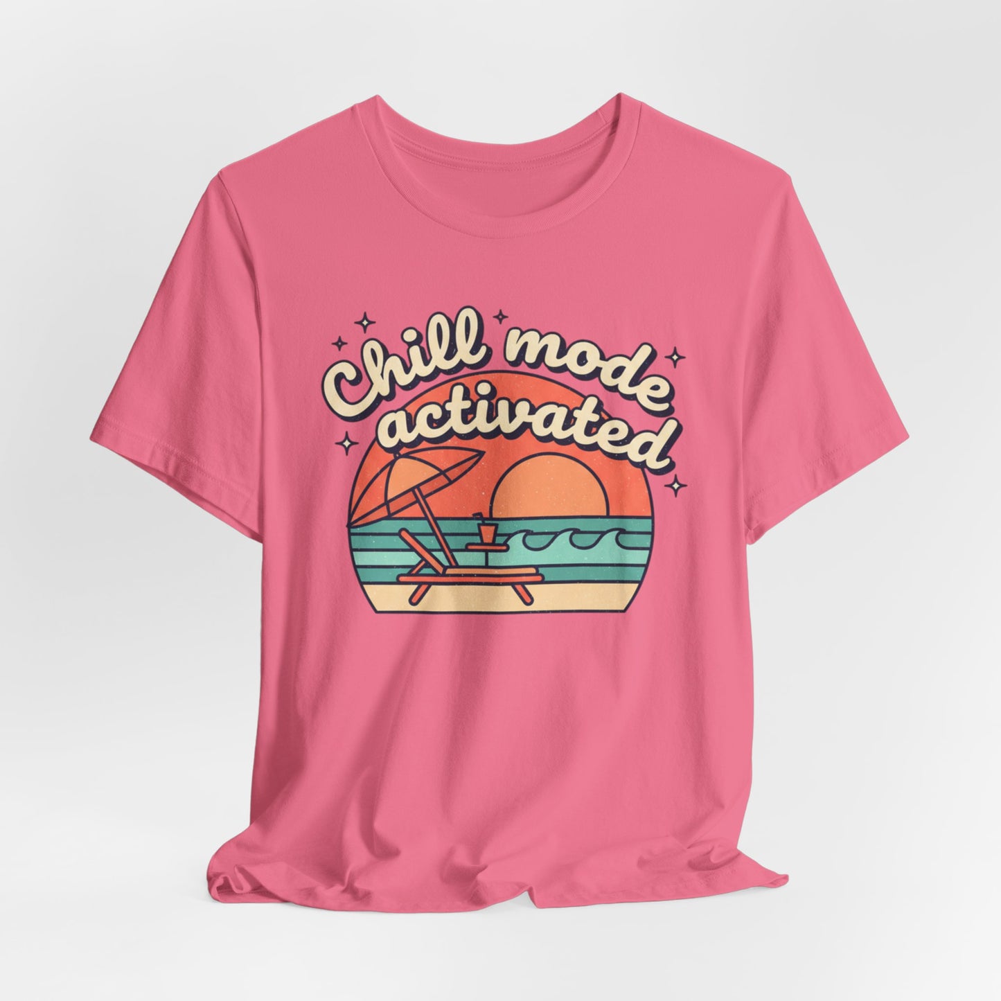 Chill Mode Activated tee | Beach sunset lounge