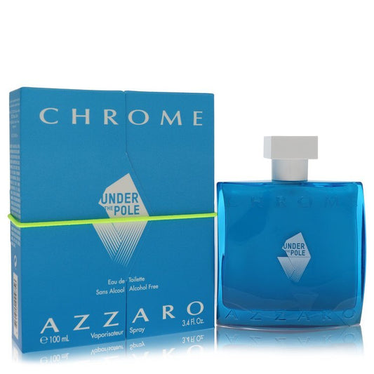 Azzaro Chrome Under The Pole Eau de Toilette Spray Alcohol Free 3.4 oz for Men