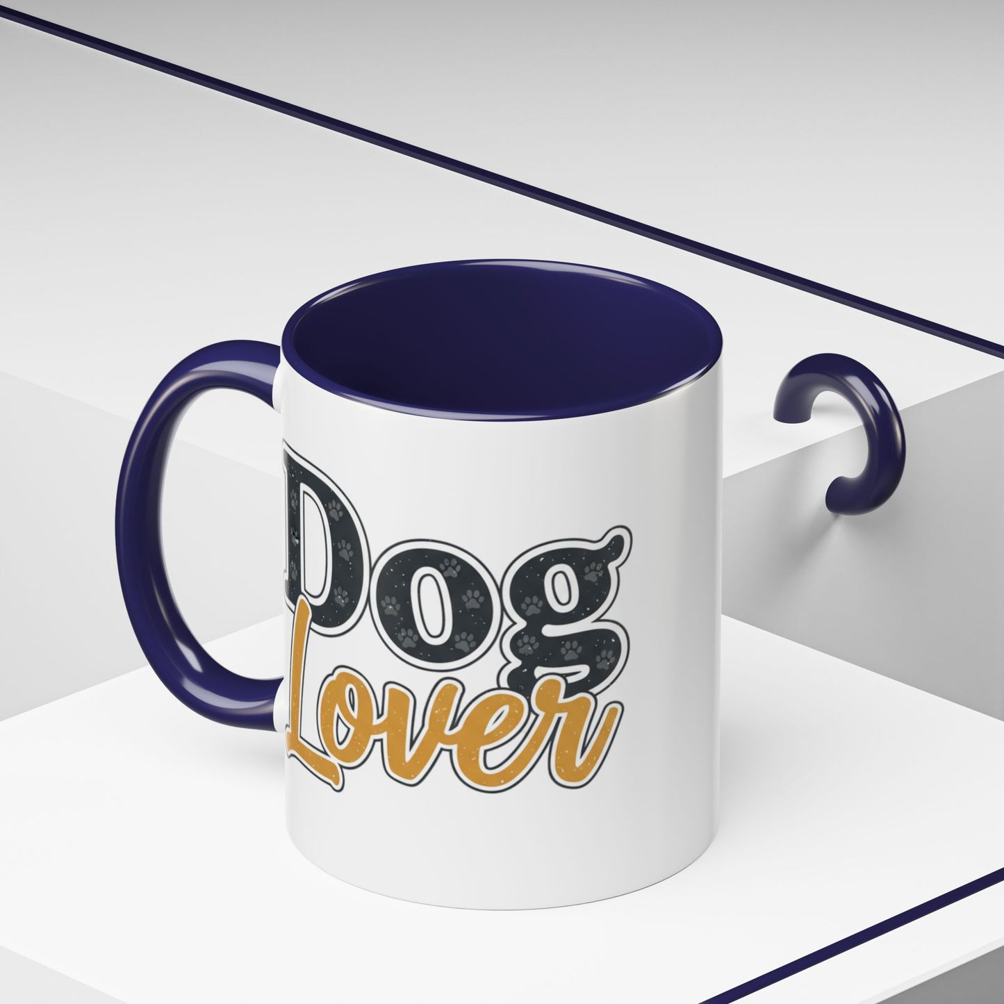 Dog Lover Accent Coffee Mug — 'Dog Lover' 11/15oz Ceramic Mug