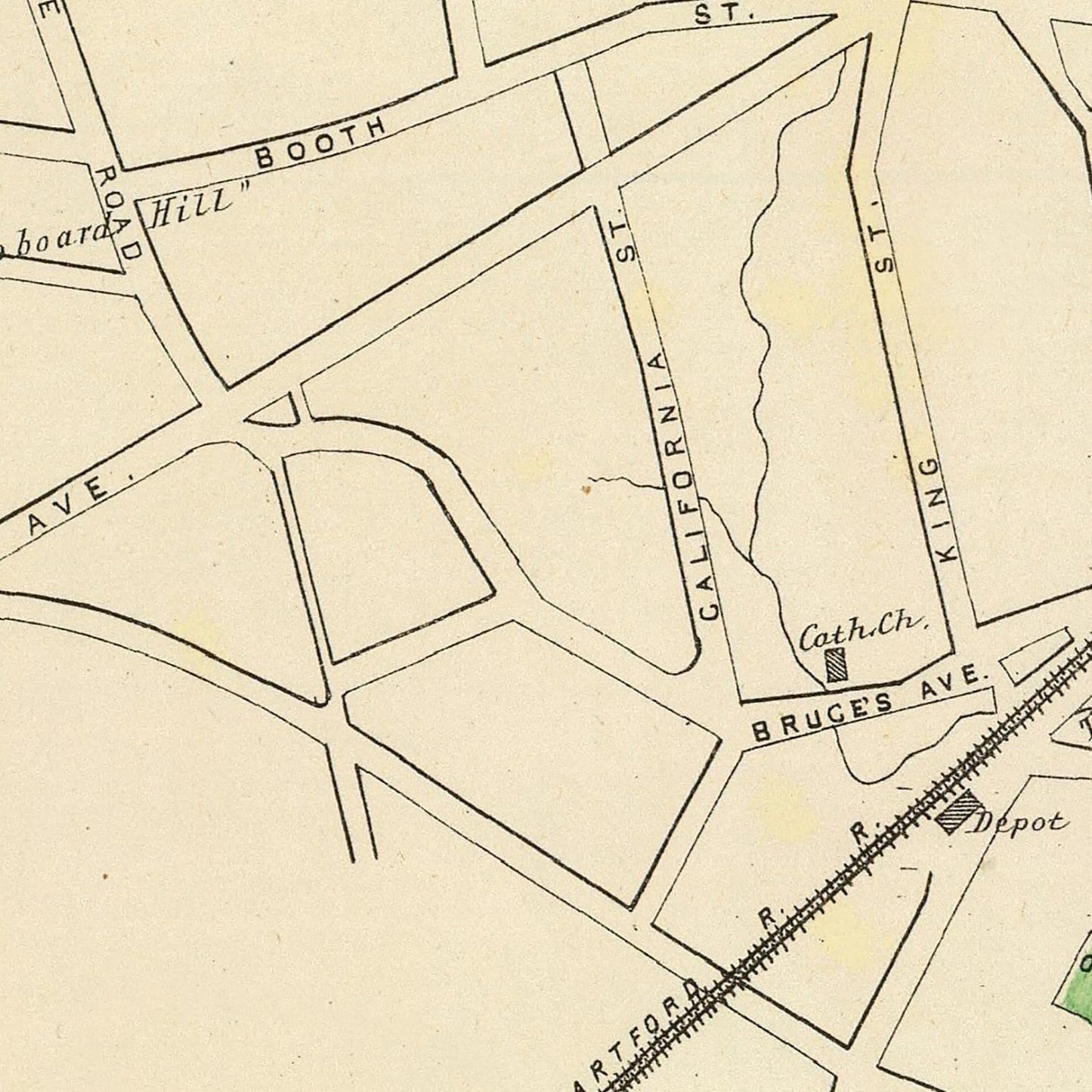 Vintage Map of Stratford, Connecticut 1893