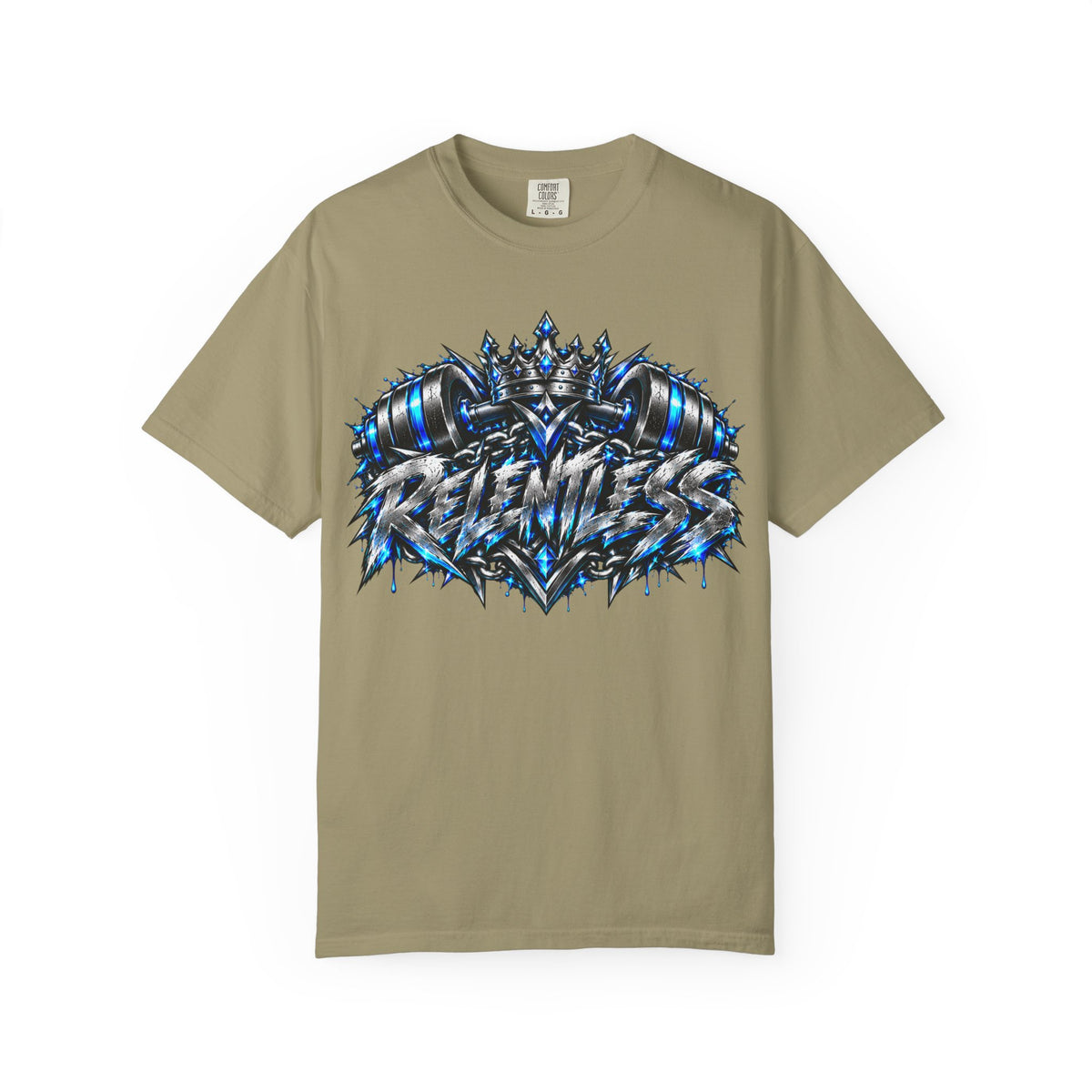 T-Shirt — Metallic Crown Graffiti Heart Graphic Tee