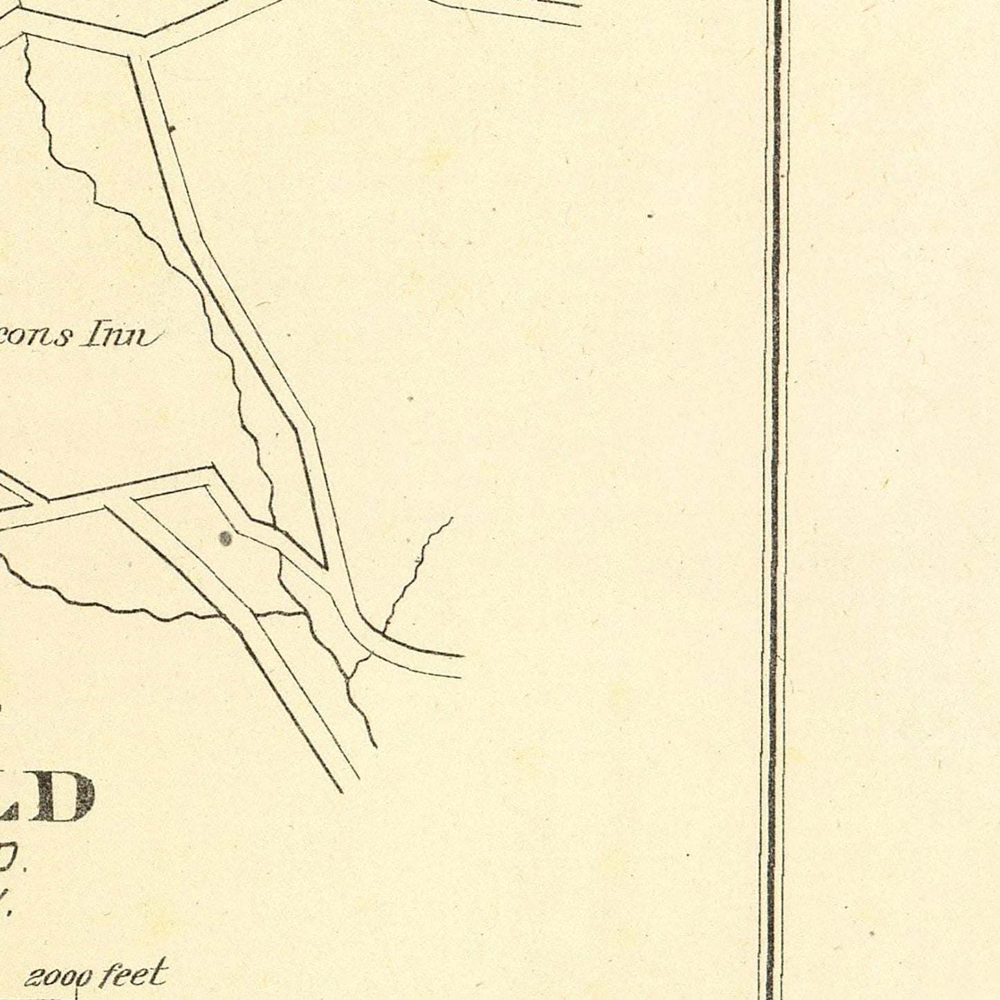 Vintage Map of Newtown, Connecticut 1893