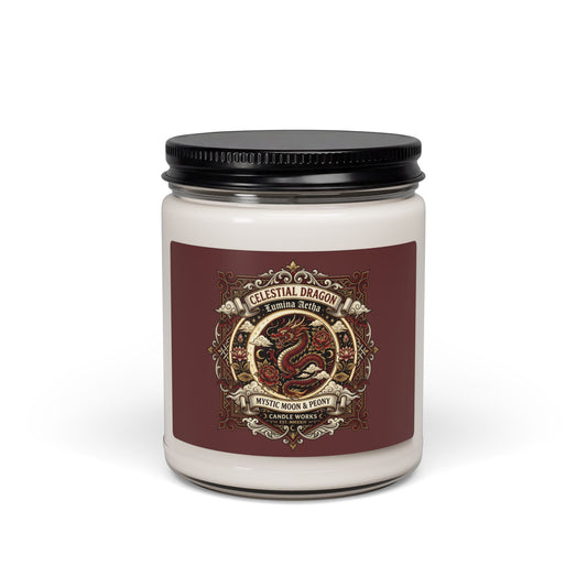 Celestial Dragon Scented Soy Candle — Mystic Amber & Frankincense, 9oz