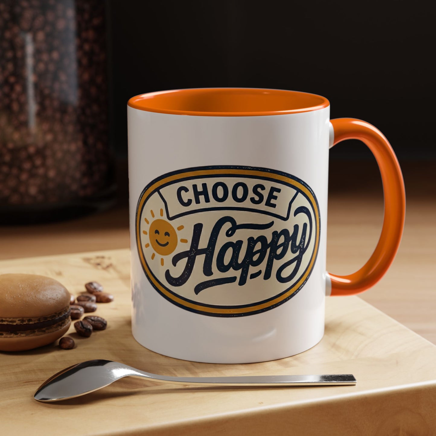 Choose Happy Coffee Mug — Inspirational Ceramic Accent Mug (11/15oz)