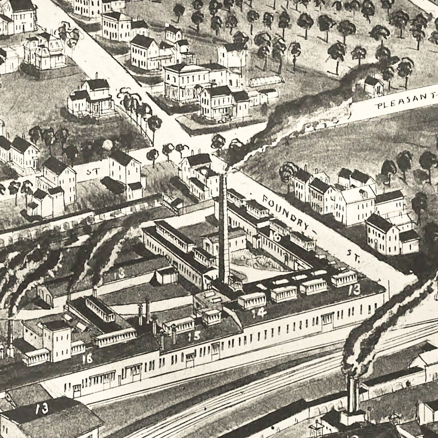 Vintage Map of South New Market, New Hampshire 1884