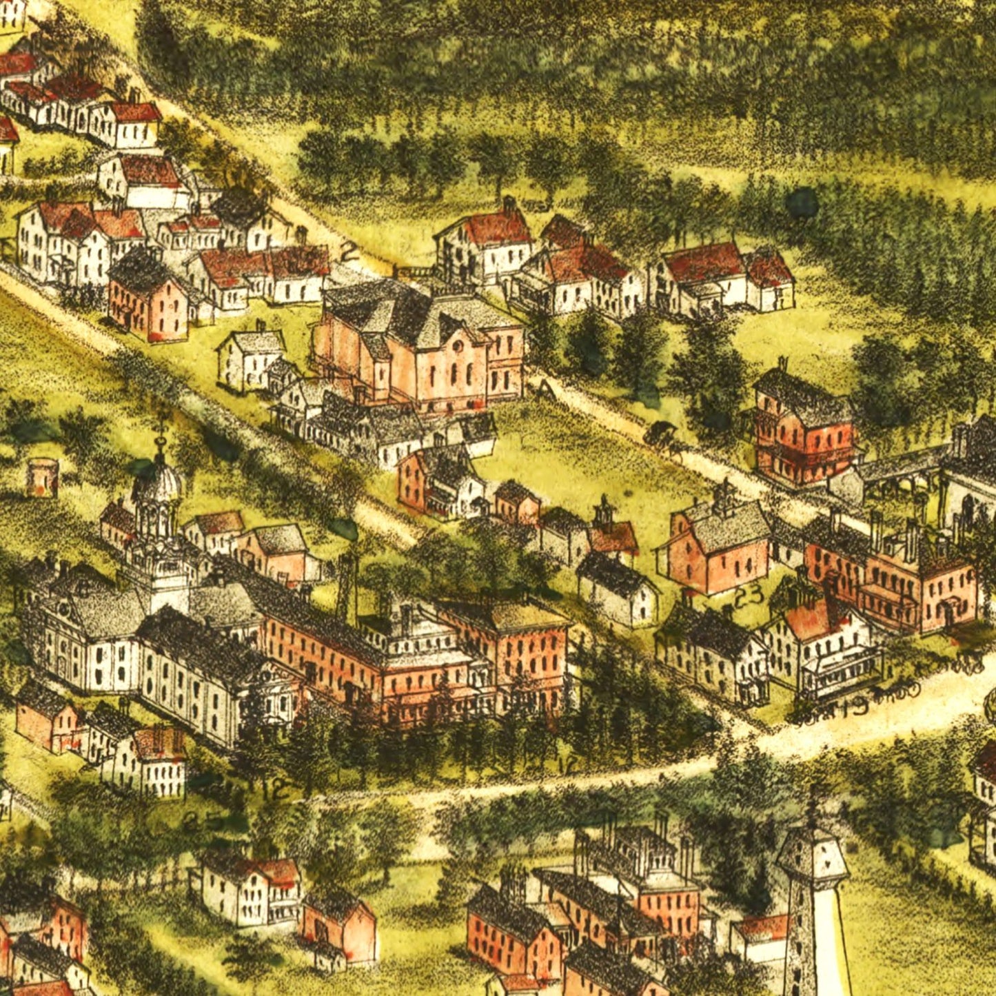 Vintage Map of Norton, Massachusetts 1891