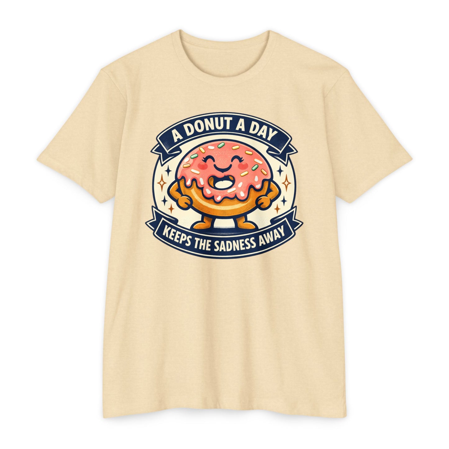 Donut A Day T-Shirt — "A Donut a Day Keeps the Sadness Away" Cute Comfort Tee
