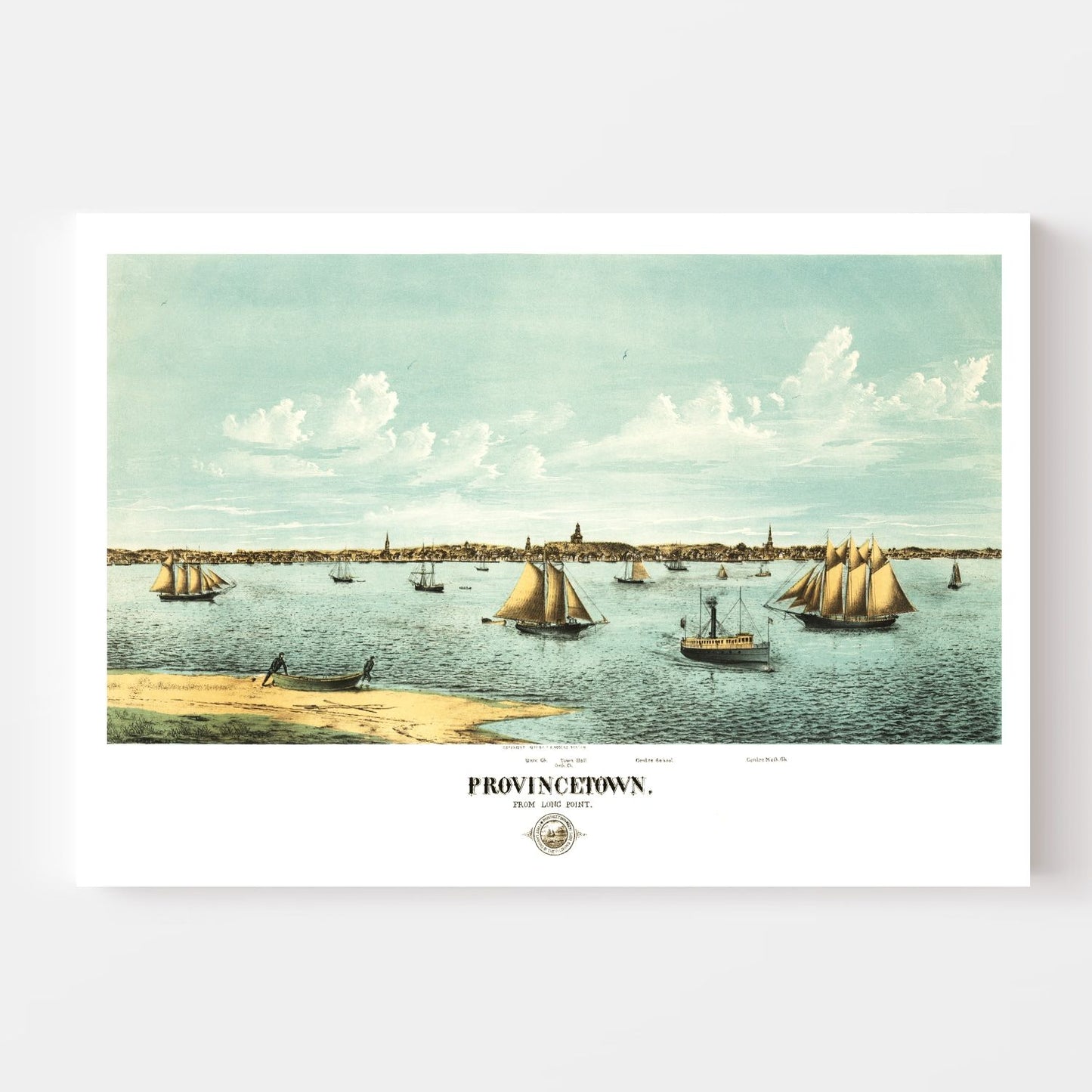 Vintage Map of Provincetown, Massachusetts 1877