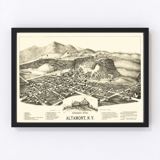 Vintage Map of Altamont, New York 1890
