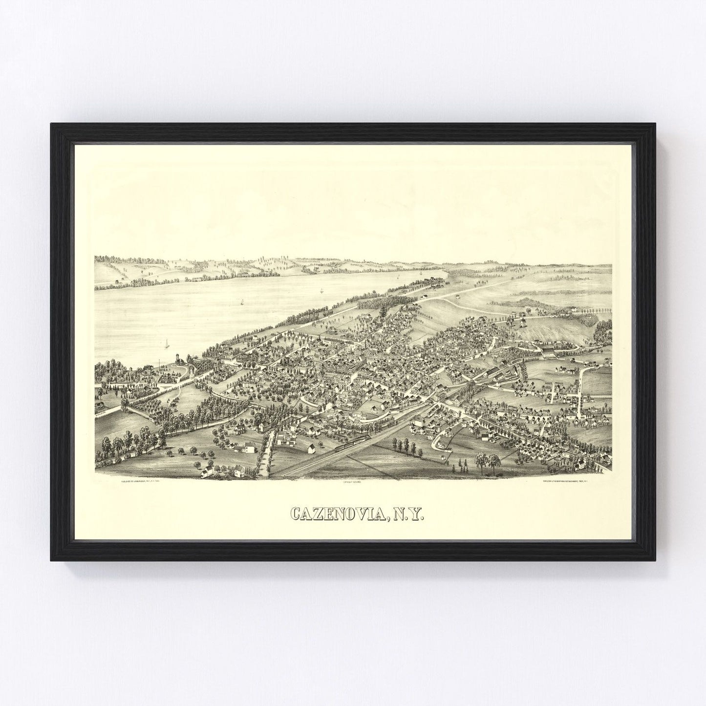 Vintage Map of Cazenovia, New York 1890