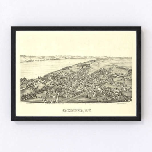 Vintage Map of Cazenovia, New York 1890