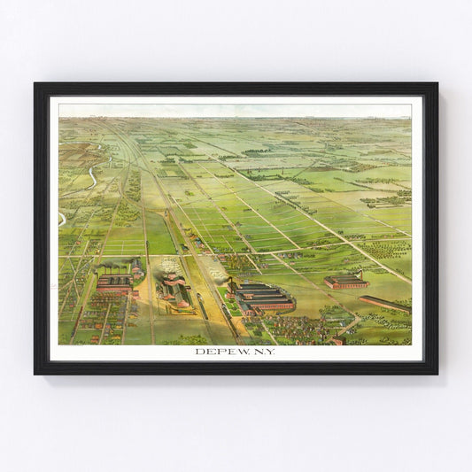 Vintage Map of Depew, New York 1898