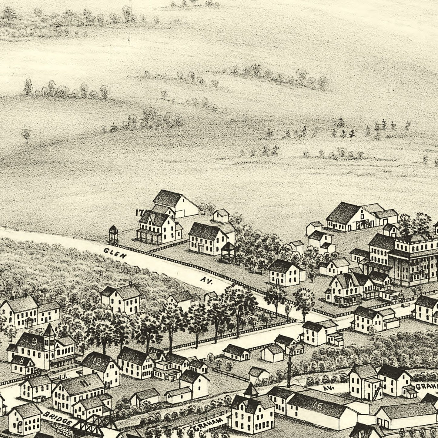 Vintage Map of Hunter, New York 1890