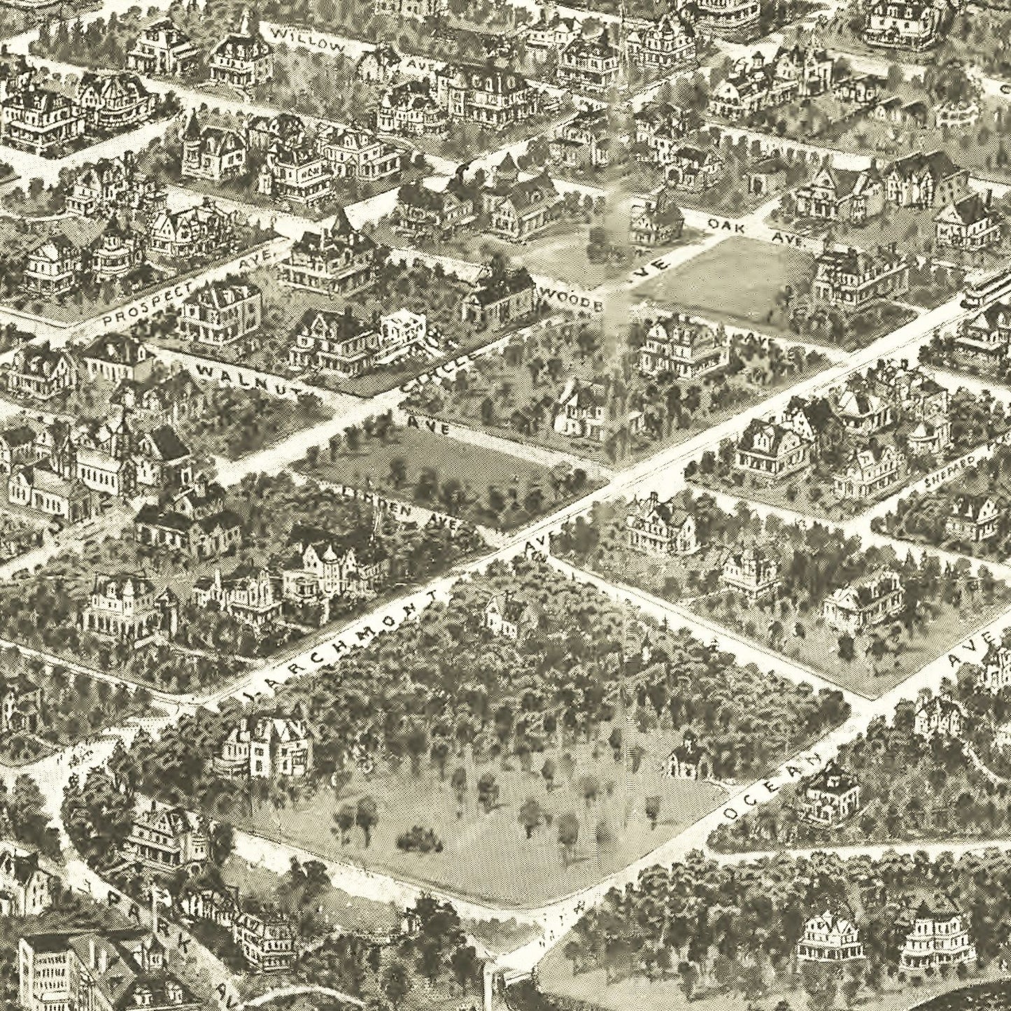 Vintage Map of Larchmont, New York 1904