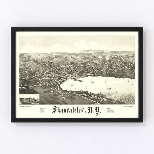 Vintage Map of Skaneateles, New York 1884