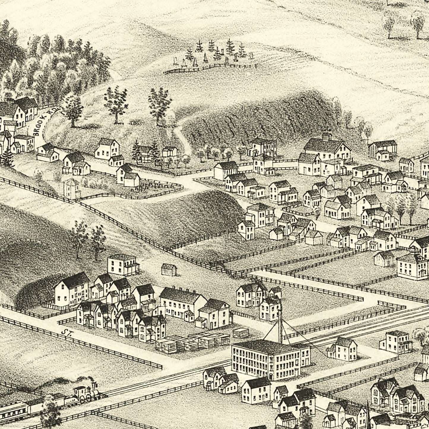 Vintage Map of Unadilla, New York 1887