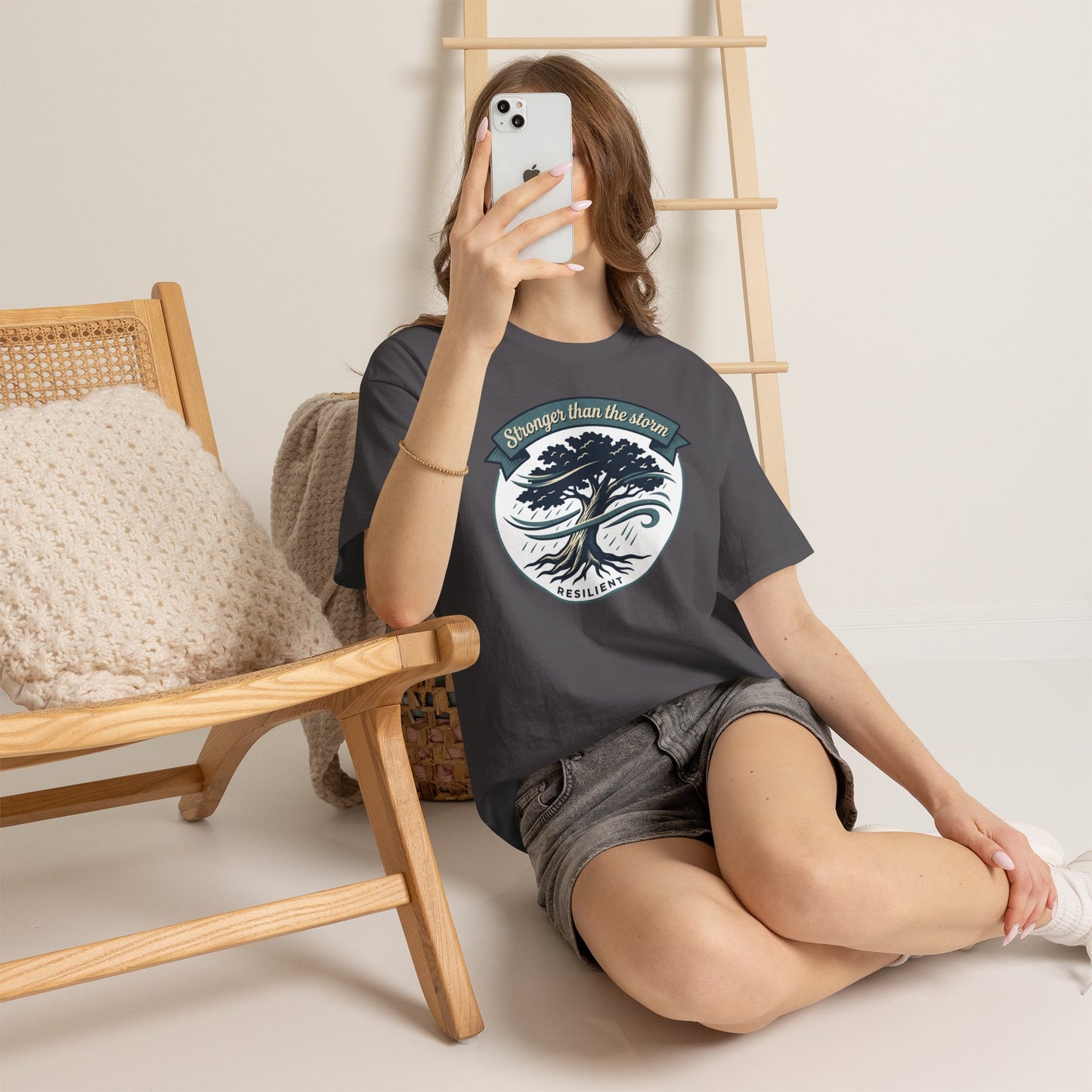 Resilient Tree T‑Shirt — "Stronger Than the Storm" Inspirational Tee