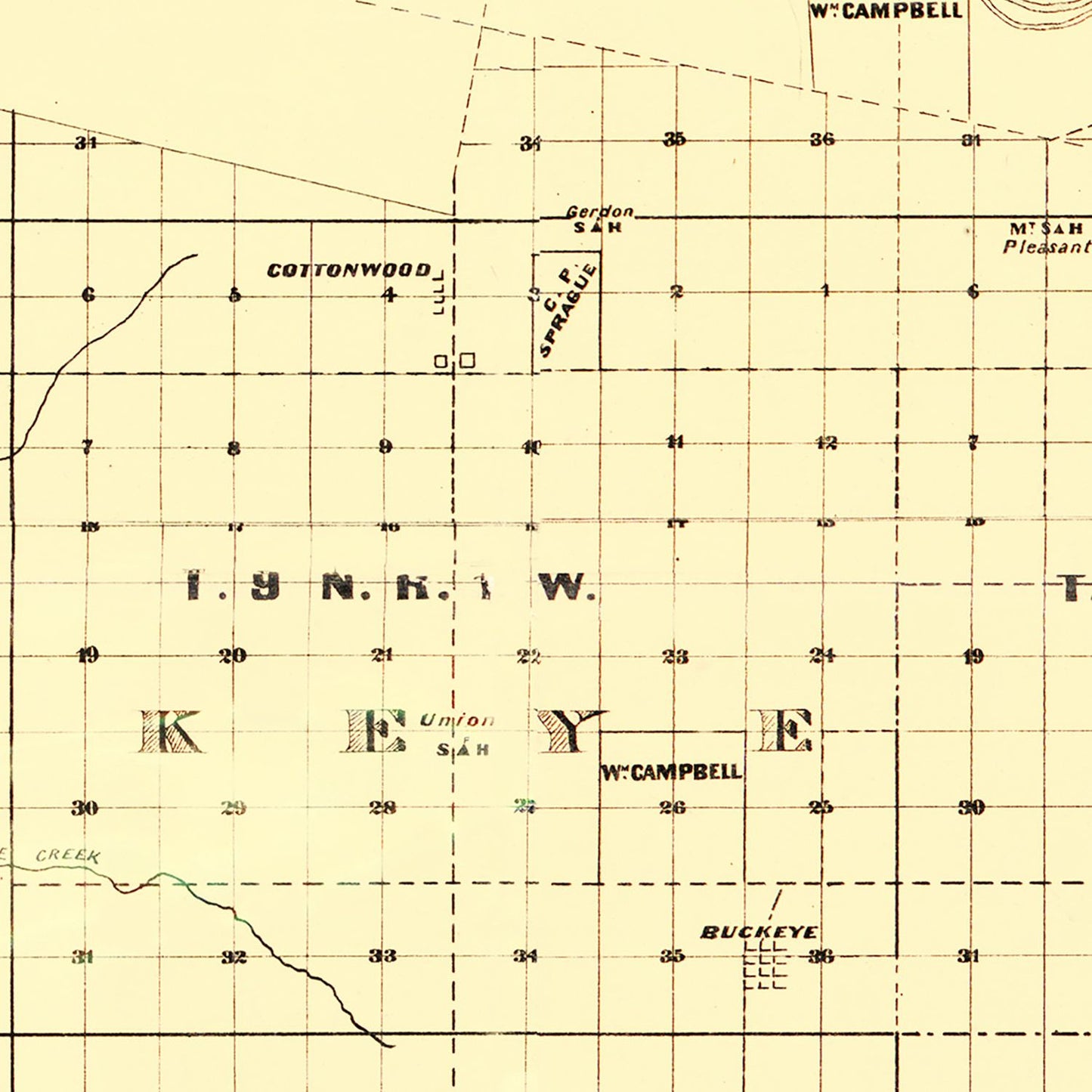 Vintage Map of Yolo County, California 1871