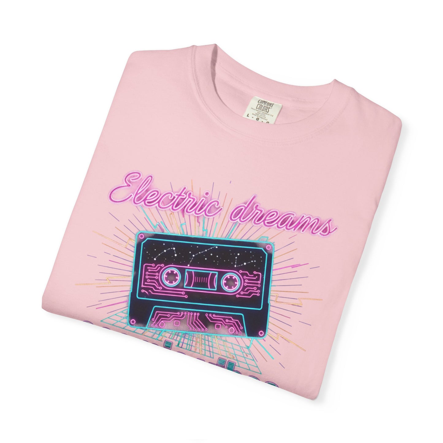 Electric Dreams cassette tape cosmic vibes T-shirt | retro 80s neon